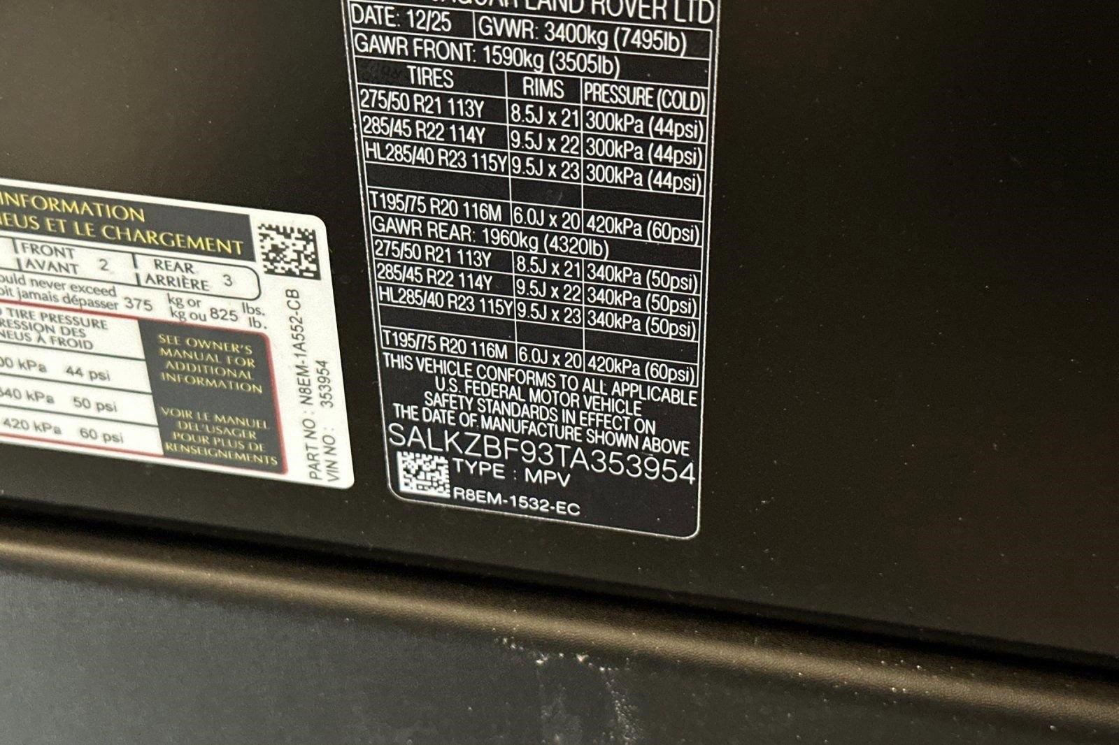 New 2026 Land Rover Range Rover SV AWD/4WD image 20