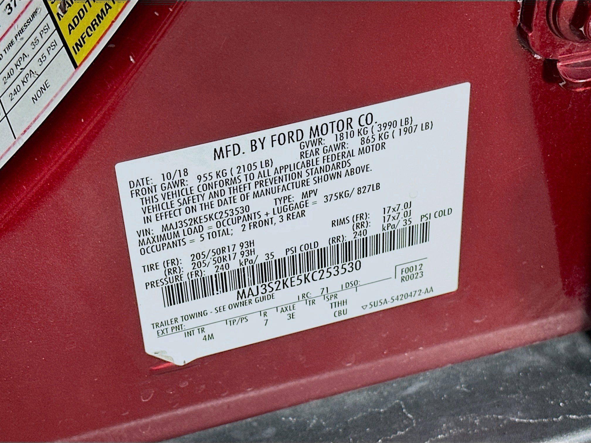 Used 2019 Ford EcoSport Titanium FWD image 12