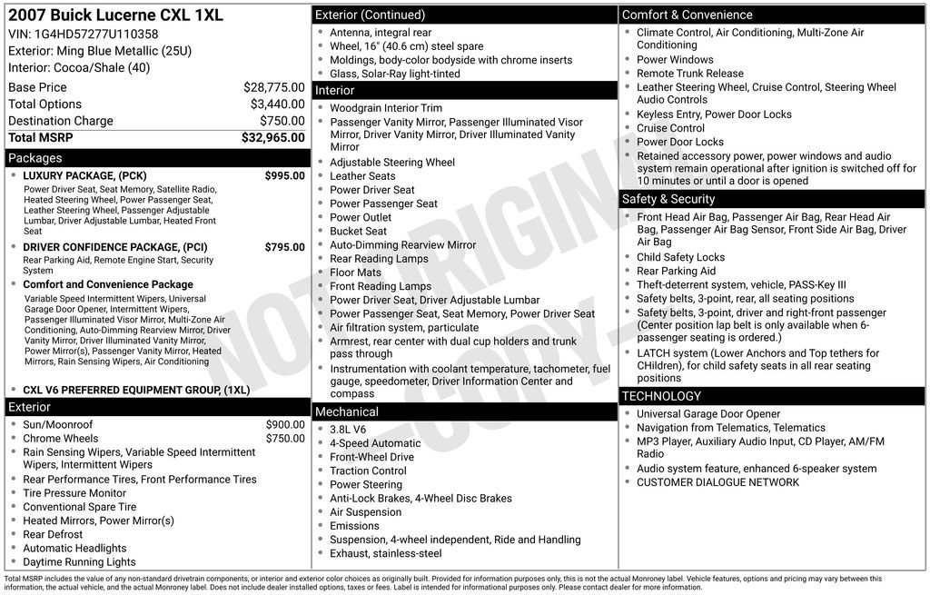 Used 2007 Buick Lucerne CXL w/ Luxury Package FWD image 28