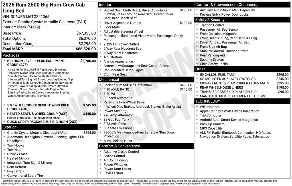 New 2026 RAM 2500 Big Horn AWD/4WD image 29