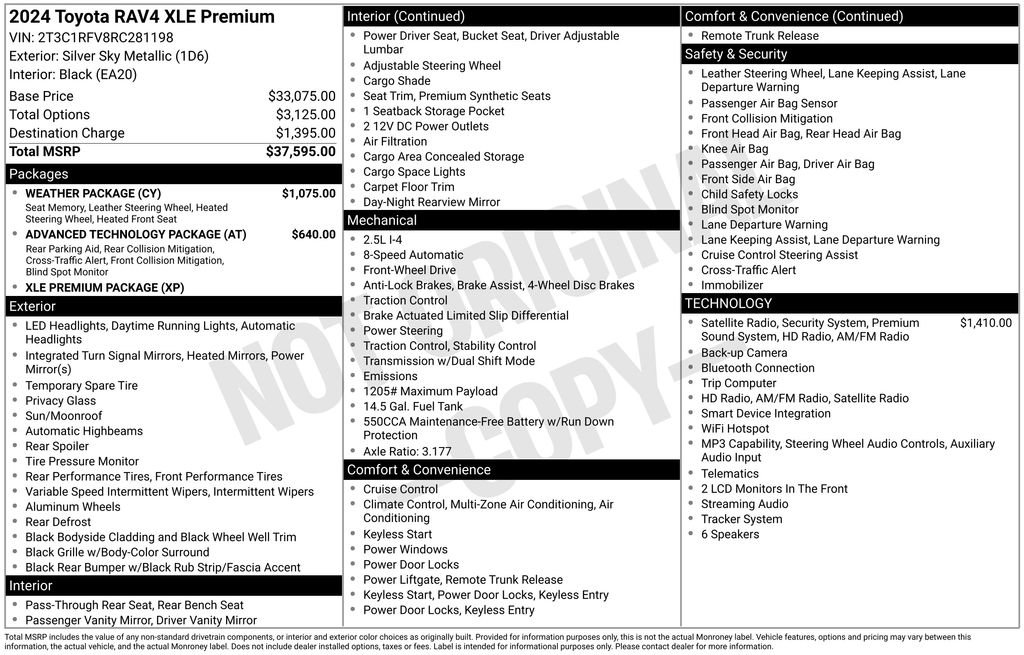 Used 2024 Toyota RAV4 XLE Premium w/ Weather Package FWD image 9
