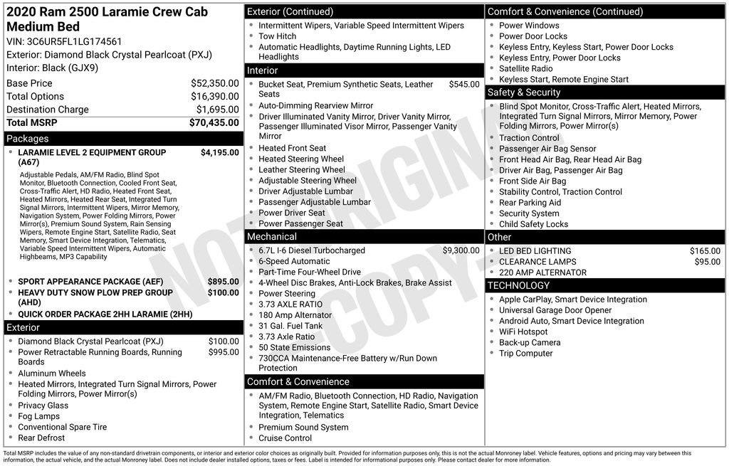 Used 2020 RAM 2500 Laramie image 2