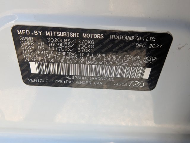 Used 2024 Mitsubishi Mirage ES FWD image 23