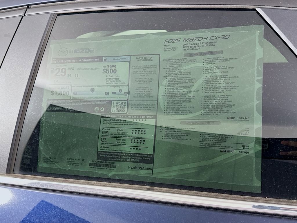New 2025 MAZDA CX-30 AWD 2.5 S w/ Preferred Package image 12