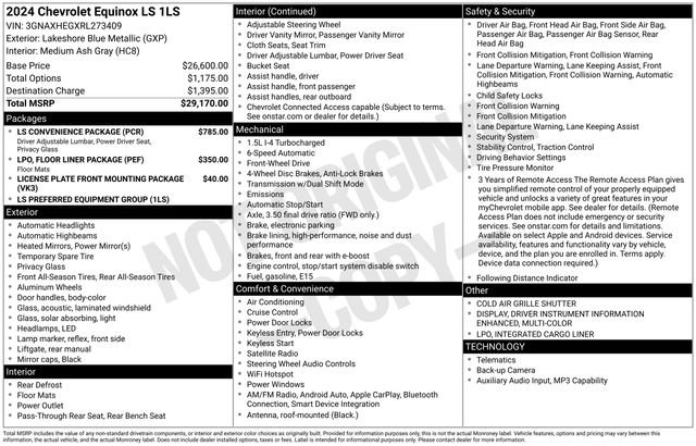 Used 2024 Chevrolet Equinox LS w/ LS Convenience Package image 16