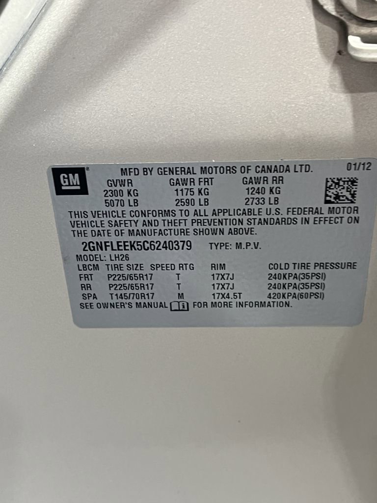 Used 2012 Chevrolet Equinox LT w/ Driver Convenience Package image 9