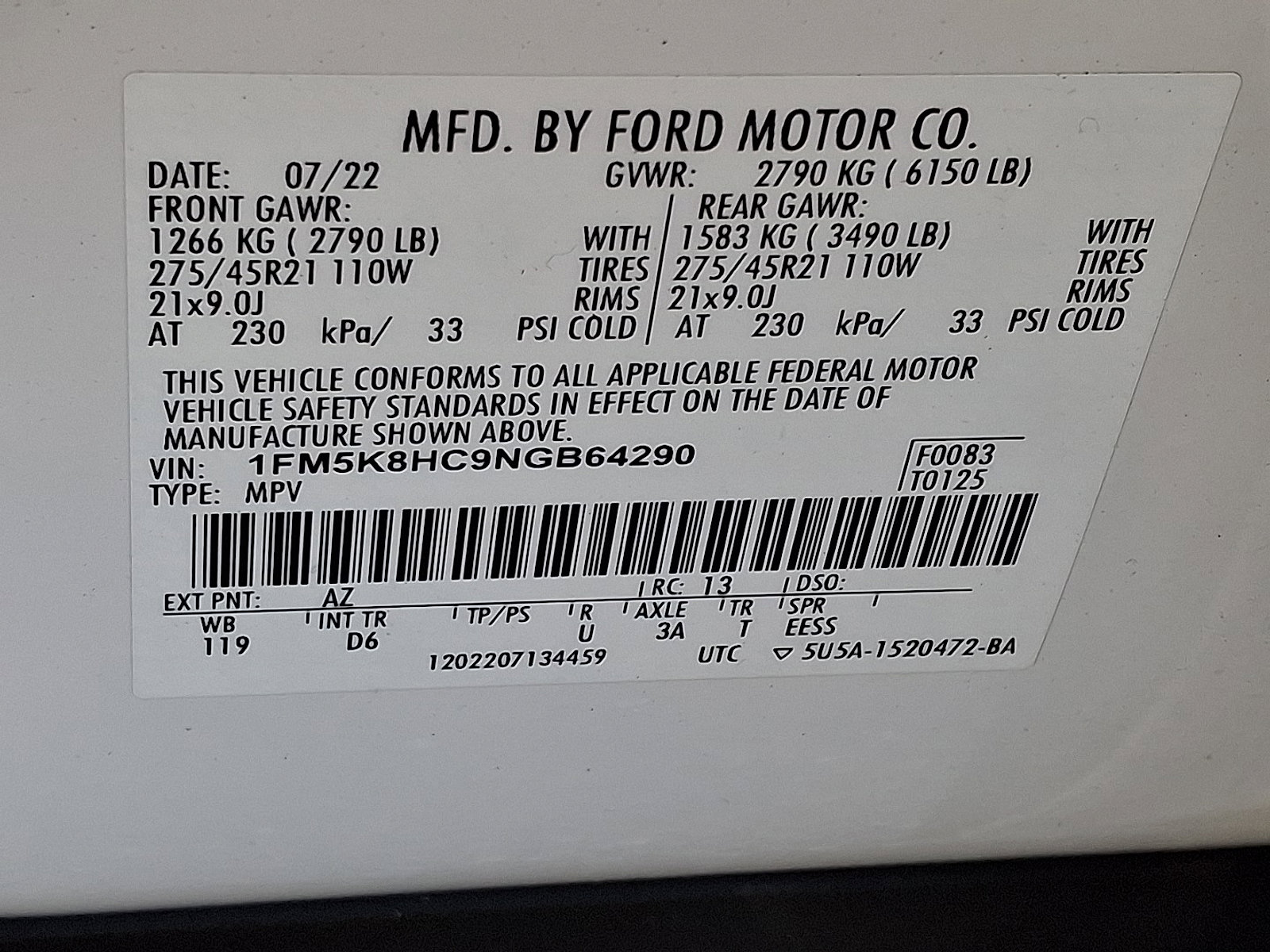 Certified 2022 Ford Explorer Platinum w/ Equipment Group 601A image 28