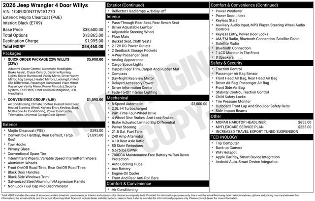 New 2026 Jeep Wrangler Unlimited Sport AWD/4WD image 8