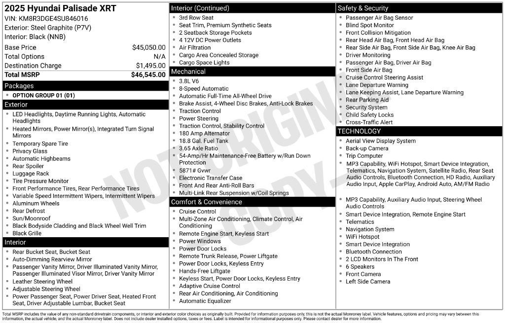 Used 2025 Hyundai Palisade XRT AWD/4WD image 5