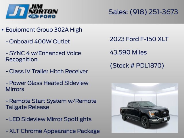 Used 2023 Ford F150 XLT w/ Equipment Group 302A High AWD/4WD image 11