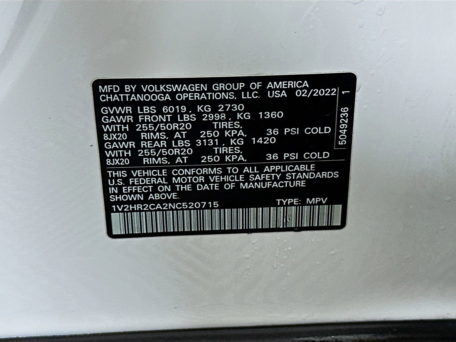 Used 2022 Volkswagen Atlas SE AWD/4WD image 31