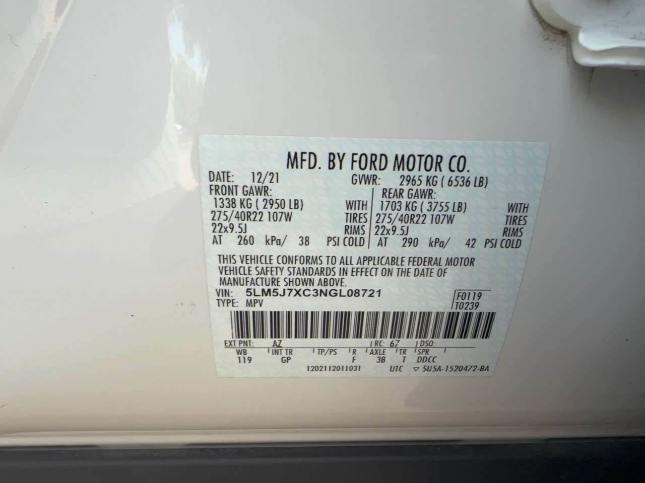 Used 2022 Lincoln Aviator Reserve w/ Equipment Group 201A AWD/4WD image 31