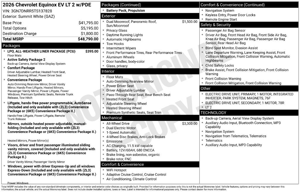 New 2026 Chevrolet Equinox EV LT AWD/4WD image 4