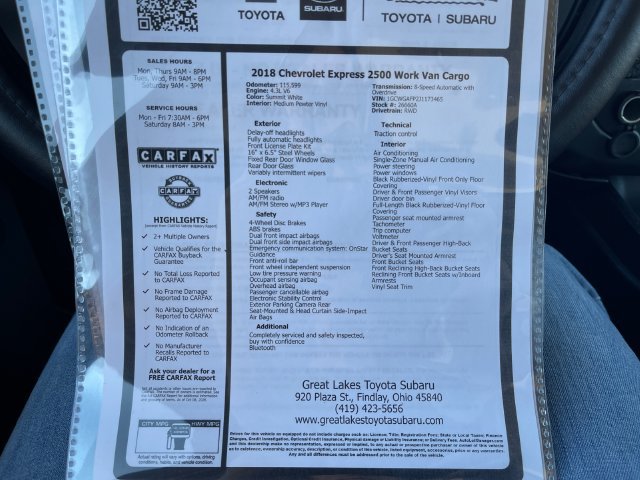 Used 2018 Chevrolet Express 2500 RWD image 27
