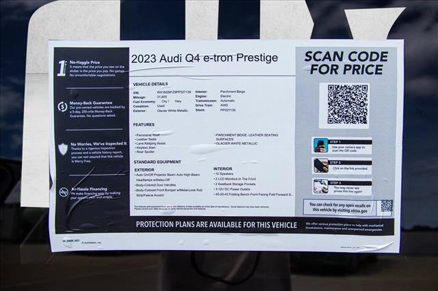 Used 2023 Audi Q4 e-tron Prestige w/ 20" Wheel Package AWD/4WD image 29