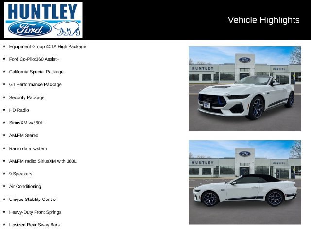 Certified 2025 Ford Mustang GT Premium w/ GT Performance Package RWD image 2