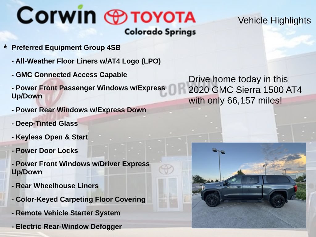 Used 2020 GMC Sierra 1500 AT4 w/ AT4 Premium Package AWD/4WD image 7
