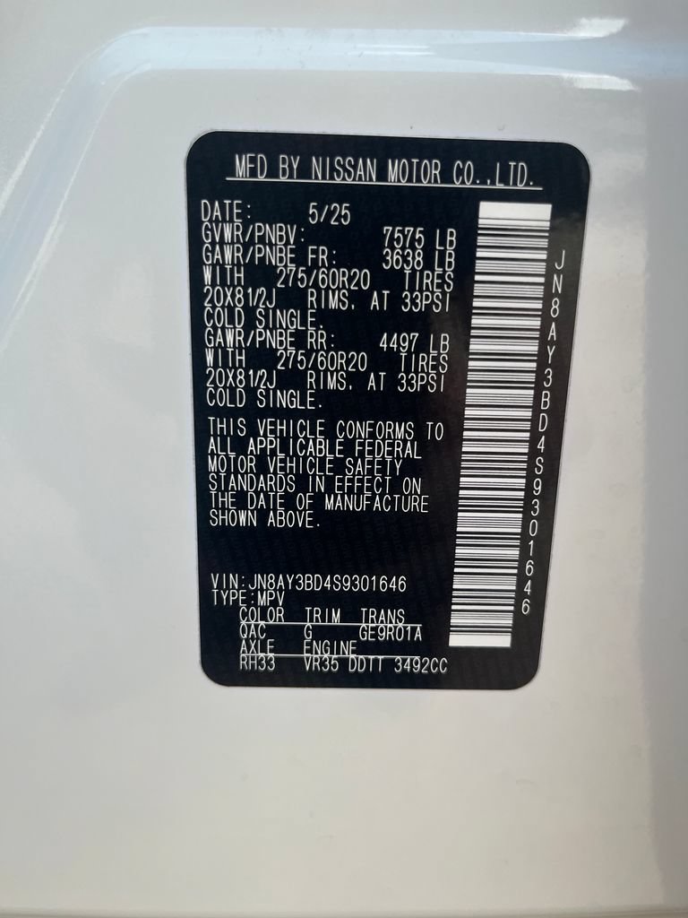 Certified 2025 Nissan Armada SL RWD image 35