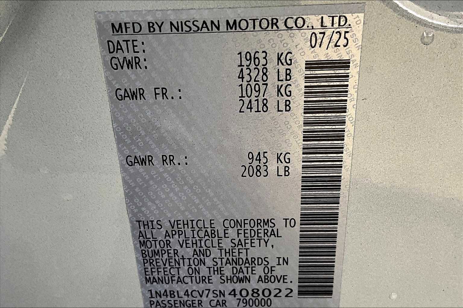 New 2025 Nissan Altima 2.5 SR image 14