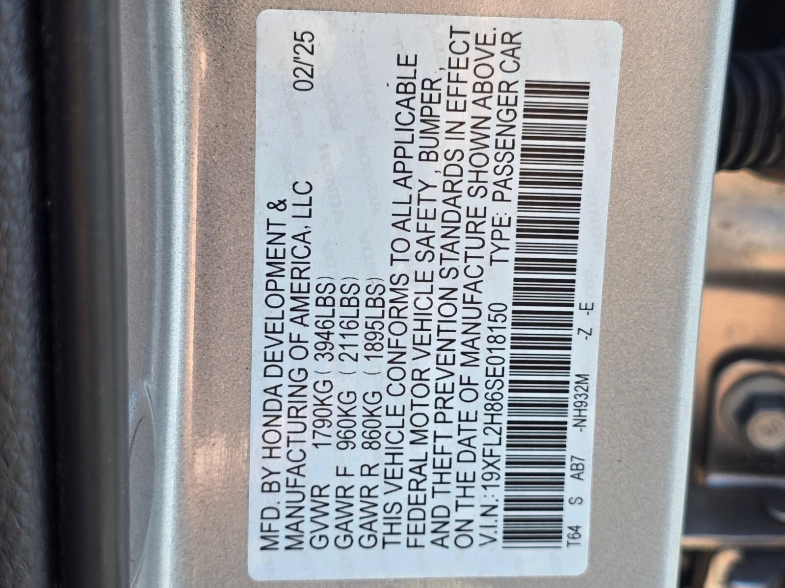 Certified 2025 Honda Civic Sport image 34