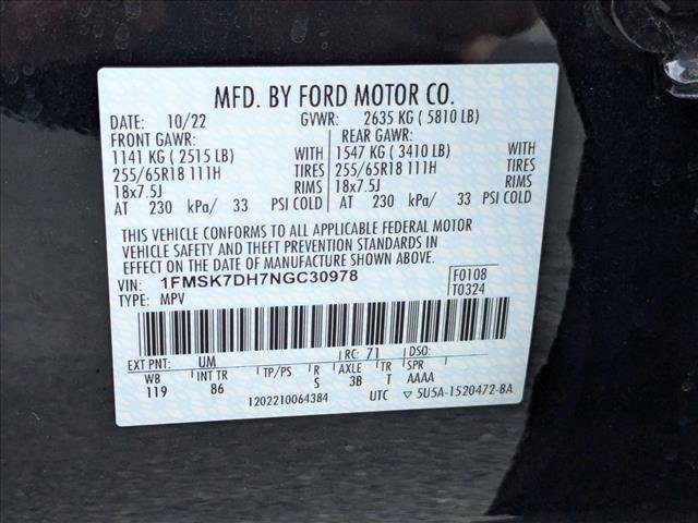 Certified 2022 Ford Explorer XLT image 27