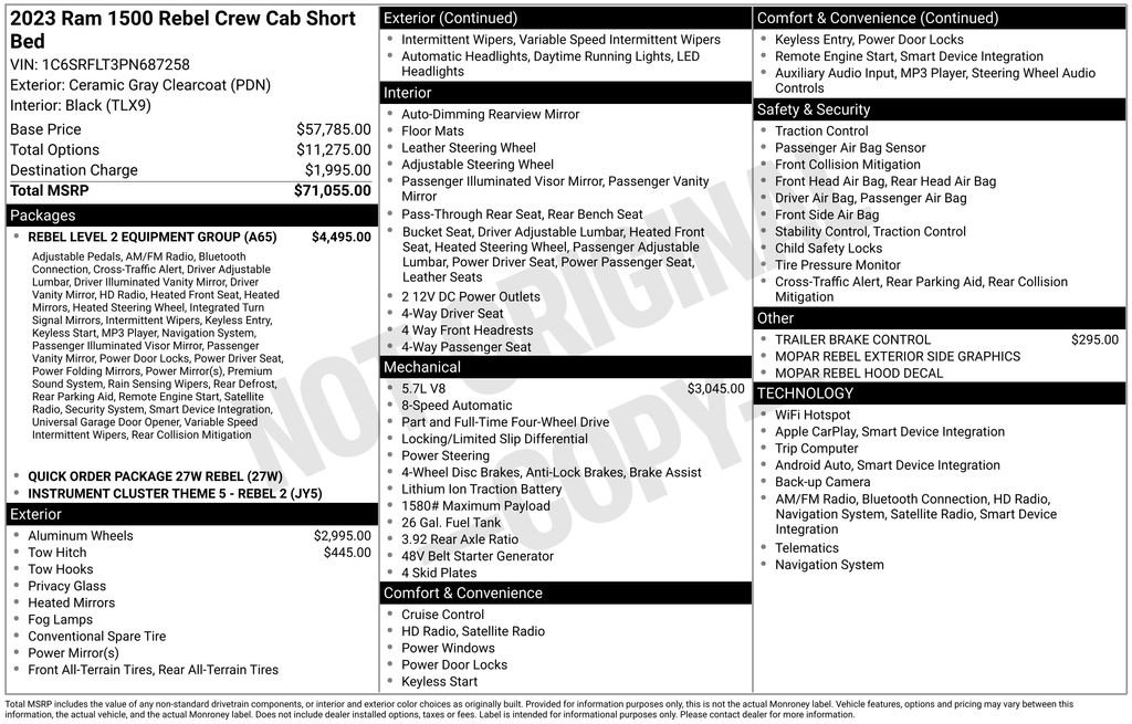 Used 2023 RAM 1500 Rebel w/ Rebel Level 2 Equipment Group image 30