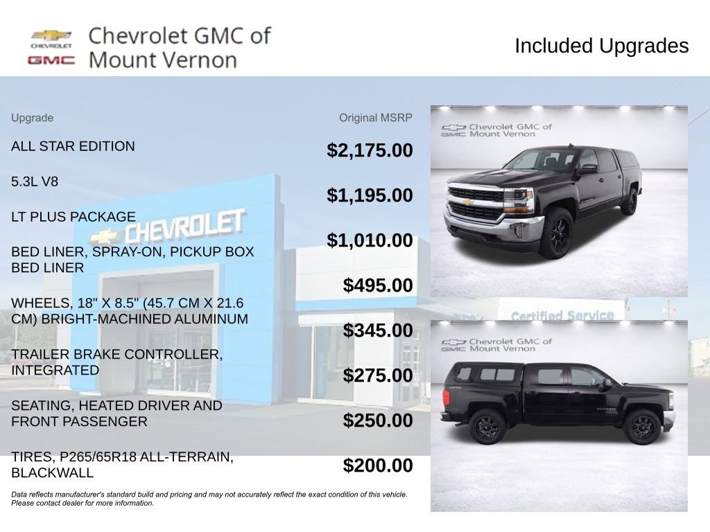 Used 2017 Chevrolet Silverado 1500 LT w/ All Star Edition AWD/4WD image 6