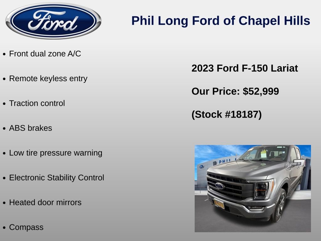 Certified 2023 Ford F150 Lariat w/ Equipment Group 502A High AWD/4WD image 40