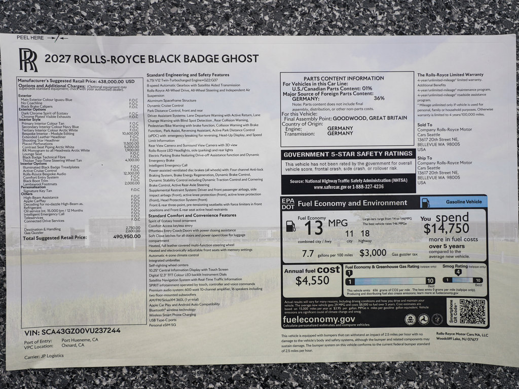 New 2027 Rolls-Royce Ghost Black Badge AWD/4WD image 46