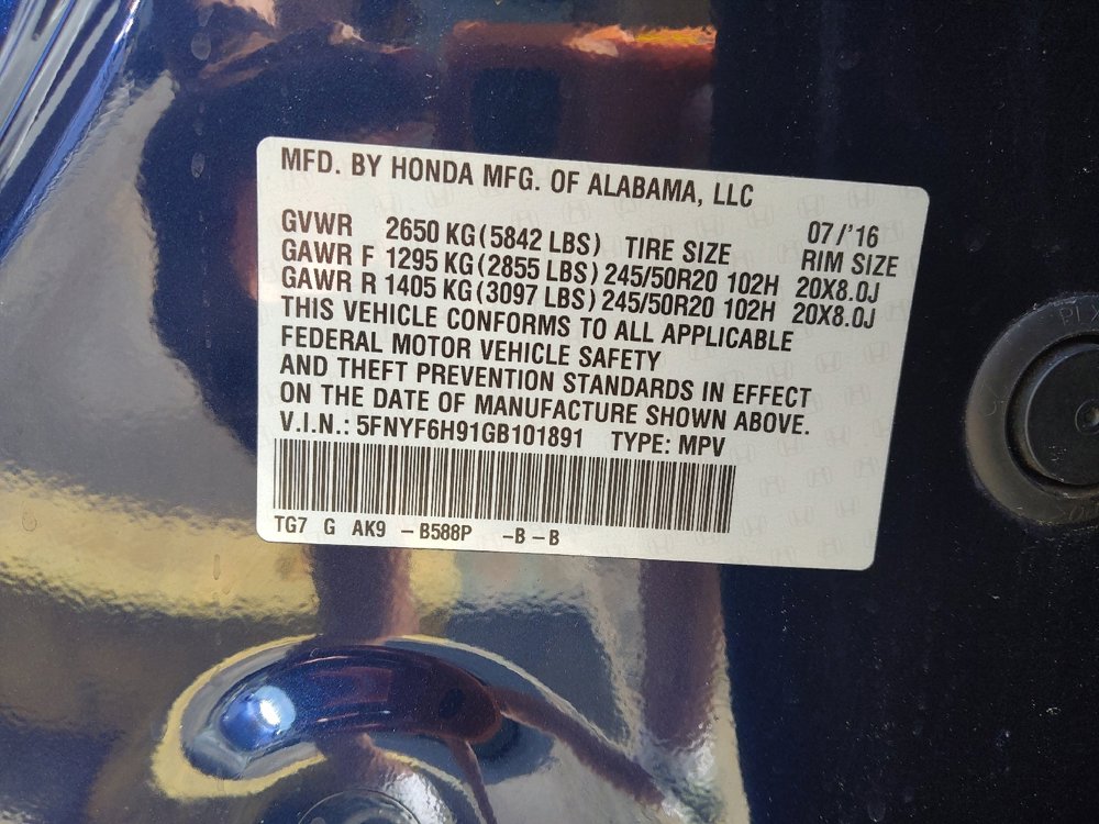 Used 2016 Honda Pilot Touring image 33