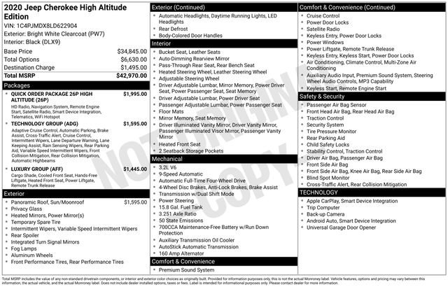 Used 2020 Jeep Cherokee High Altitude image 3