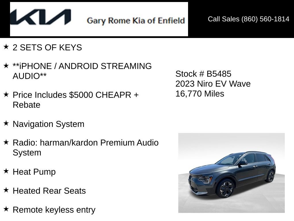 Used 2023 Kia Niro Wave w/ Wave Preserve Package FWD image 13