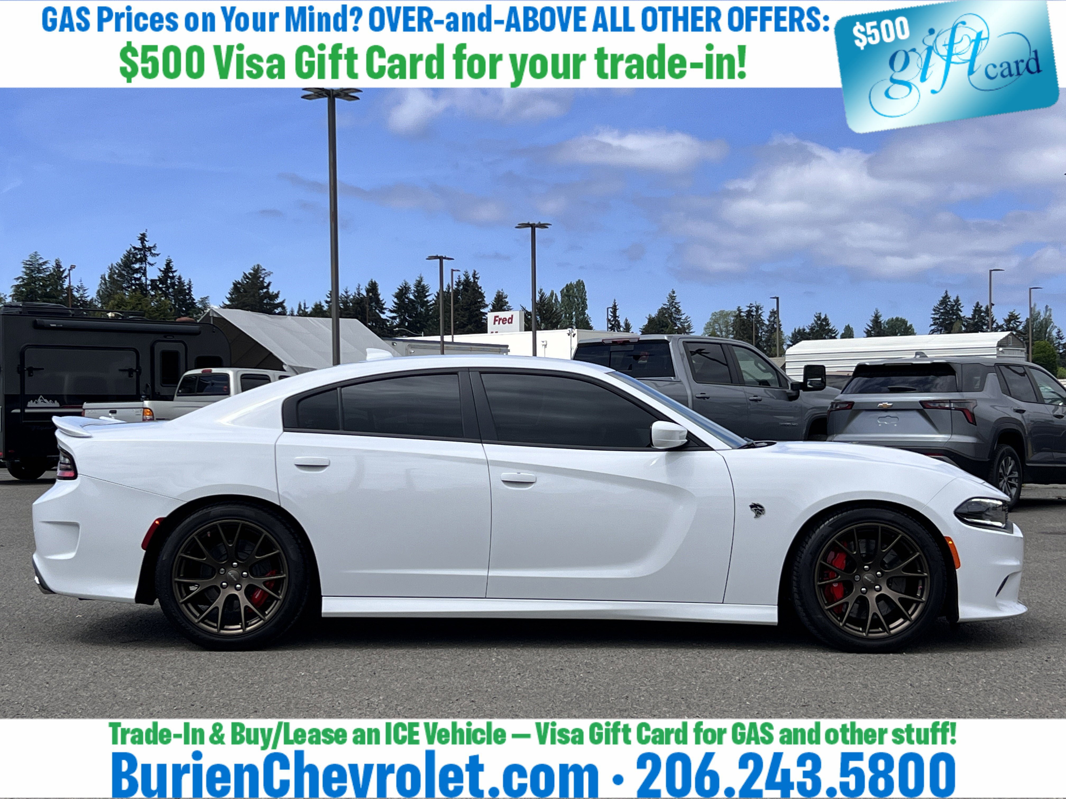 Used 2016 Dodge Charger SRT Hellcat w/ Harman/Kardon Audio Group RWD image 6