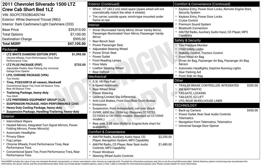 Used 2011 Chevrolet Silverado 1500 LTZ w/ LTZ White Diamond Edition image 35