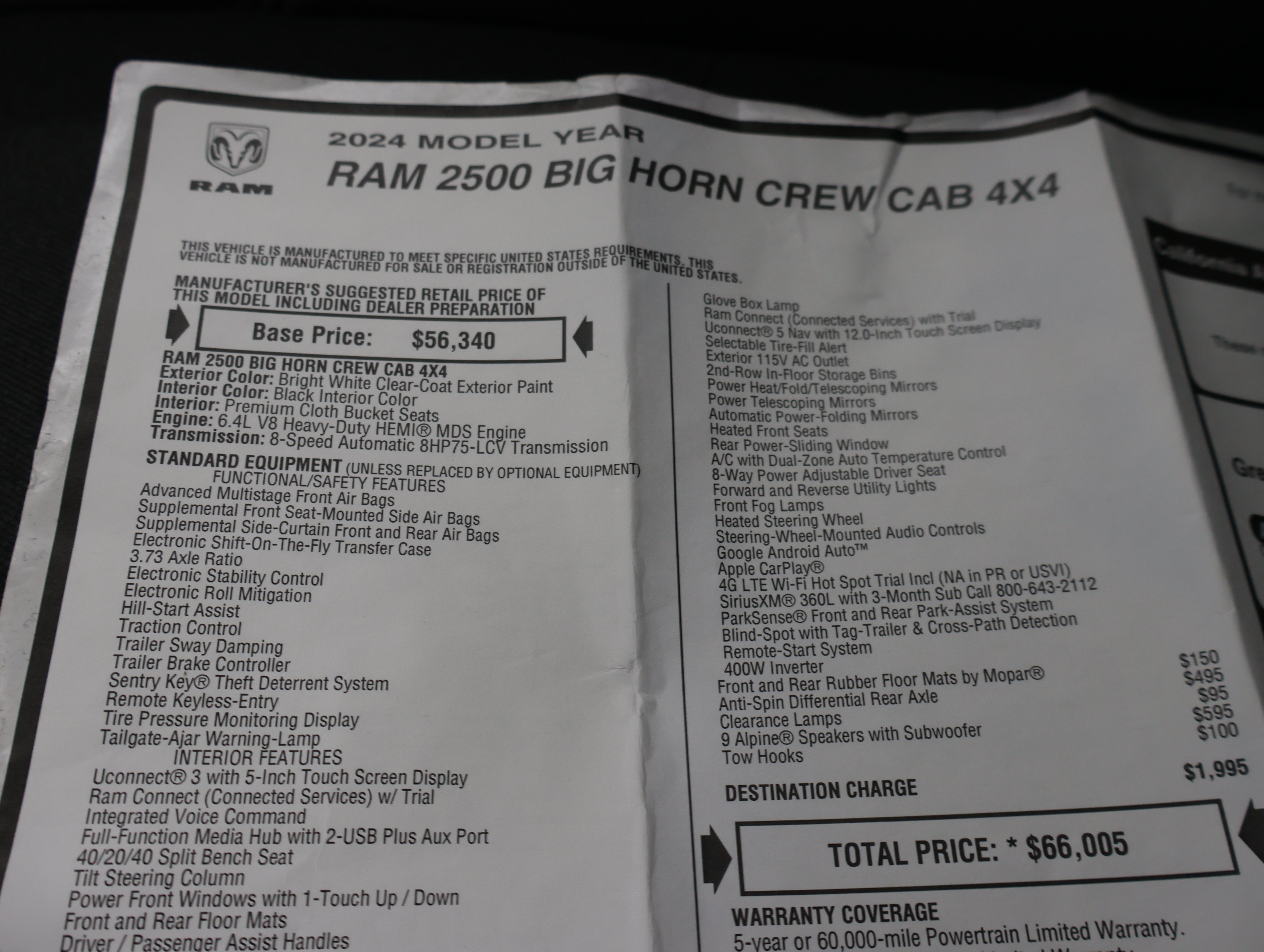Used 2024 RAM 2500 Big Horn w/ Night Edition AWD/4WD image 66