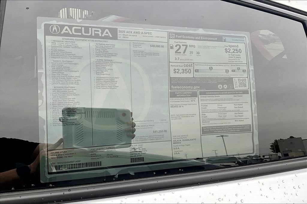 Certified 2025 Acura ADX A-Spec AWD/4WD image 25