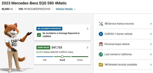 Certified 2023 Mercedes-Benz EQS 580 4MATIC Sedan image 3