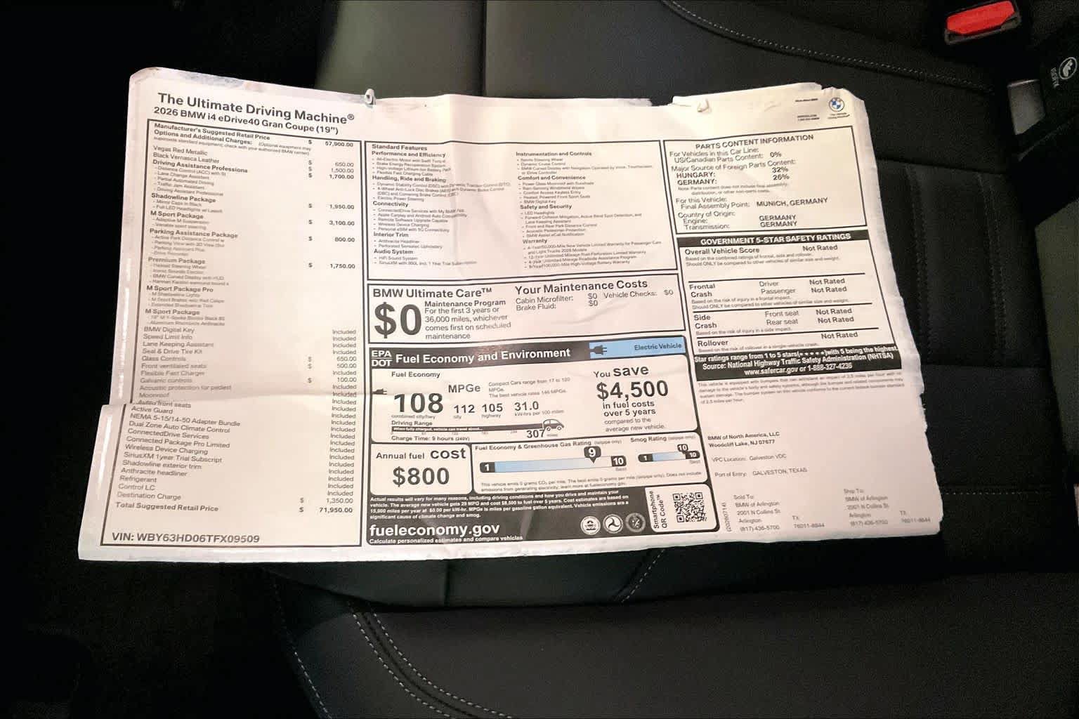 New 2026 BMW i4 eDrive40 w/ M Sport Package RWD image 18