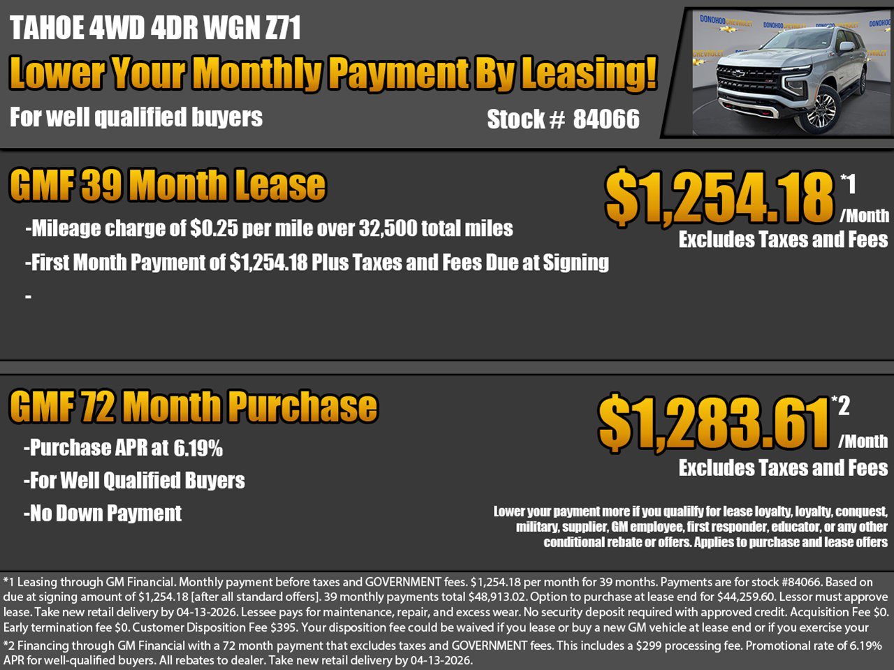 New 2026 Chevrolet Tahoe Z71 w/ Comfort Package image 2