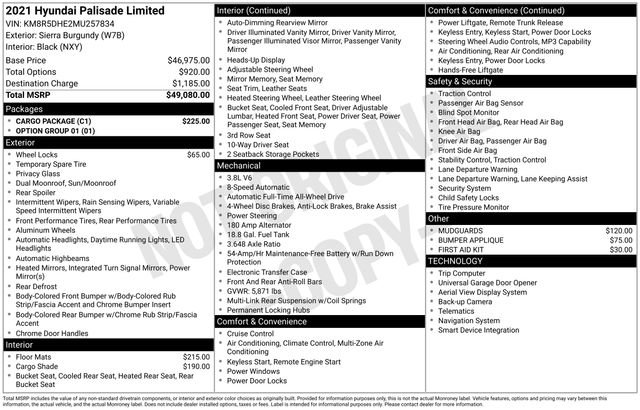 Used 2021 Hyundai Palisade Limited w/ Cargo Package image 34