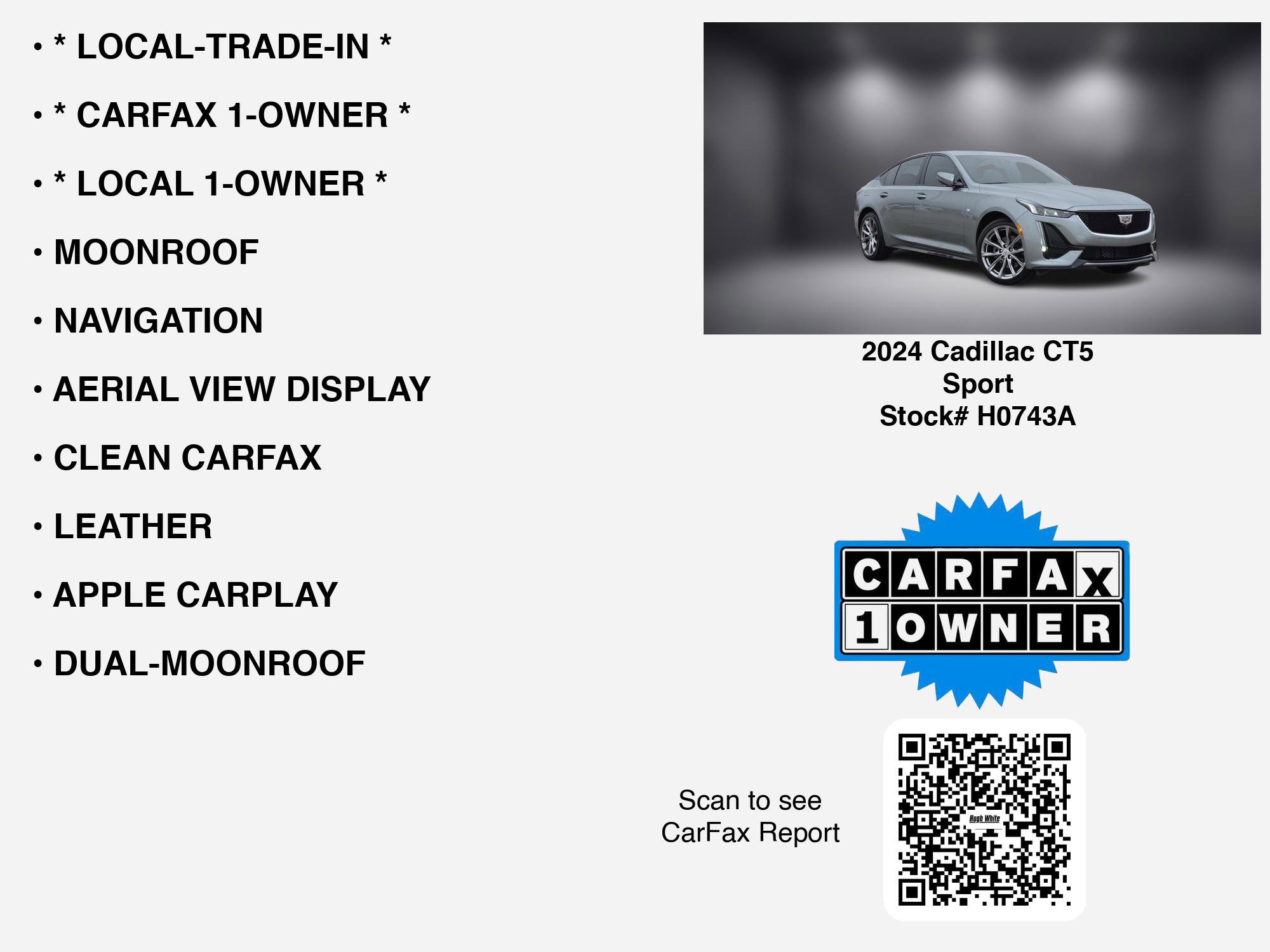 Used 2024 Cadillac CT5 Sport w/ Parking Package image 7