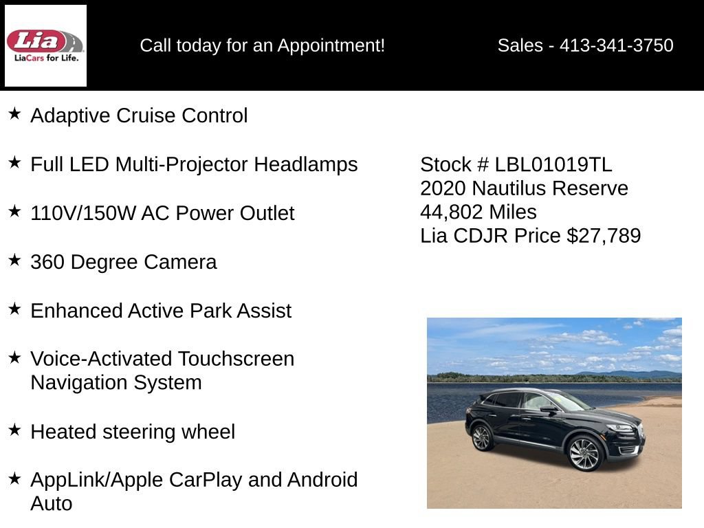 Used 2020 Lincoln Nautilus Reserve w/ Equipment Group 202A AWD/4WD image 26