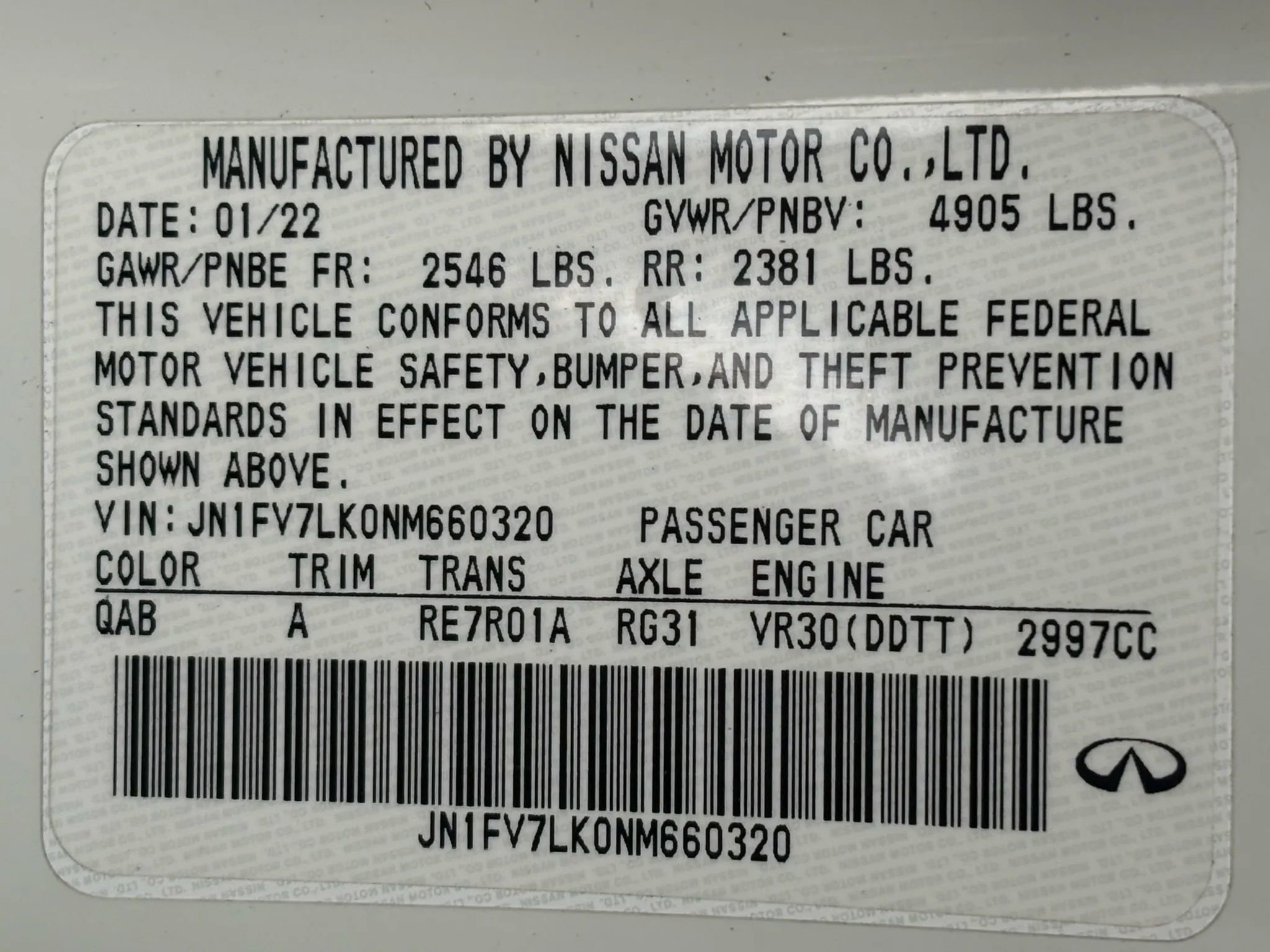 Used 2022 INFINITI Q60 Red Sport 400 w/ Cargo Package image 31