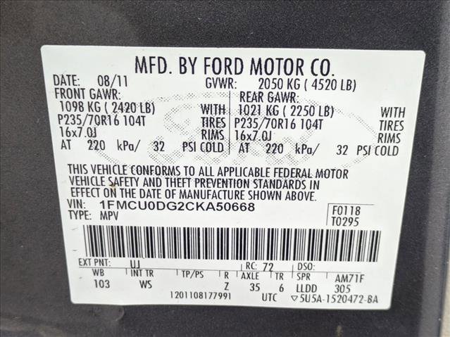 Used 2012 Ford Escape XLT image 15