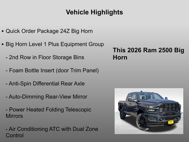 New 2026 RAM 2500 Big Horn image 5