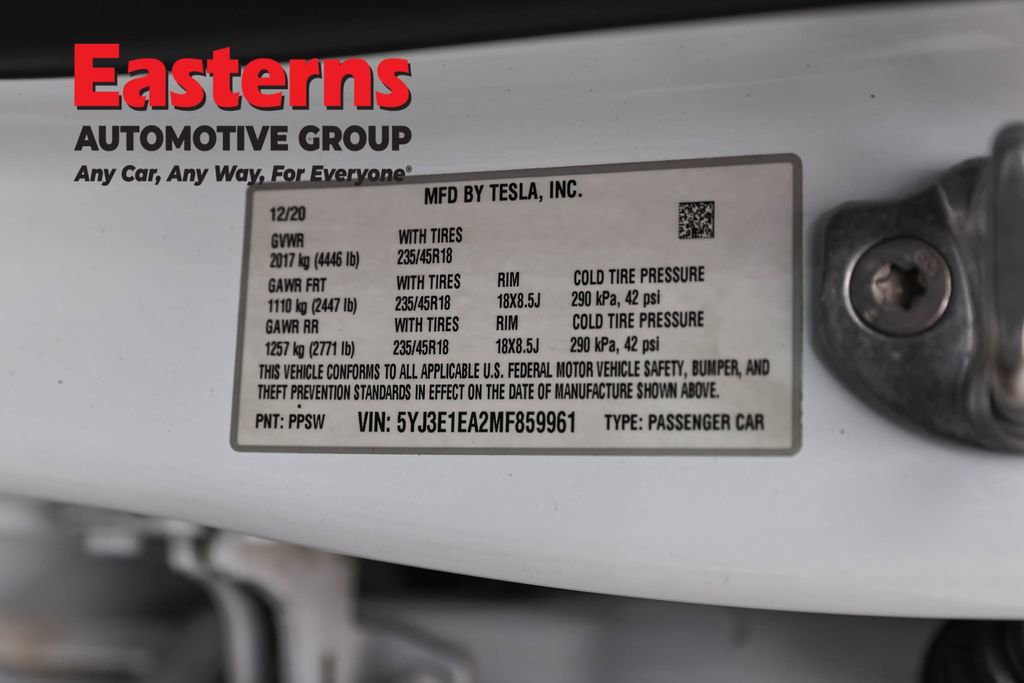 Used 2021 Tesla Model 3 Standard Range Plus RWD image 30