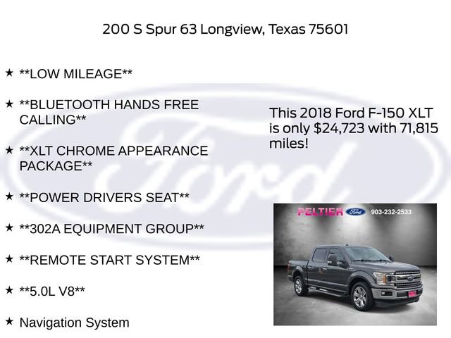 Used 2018 Ford F150 XLT w/ Equipment Group 302A Luxury image 25