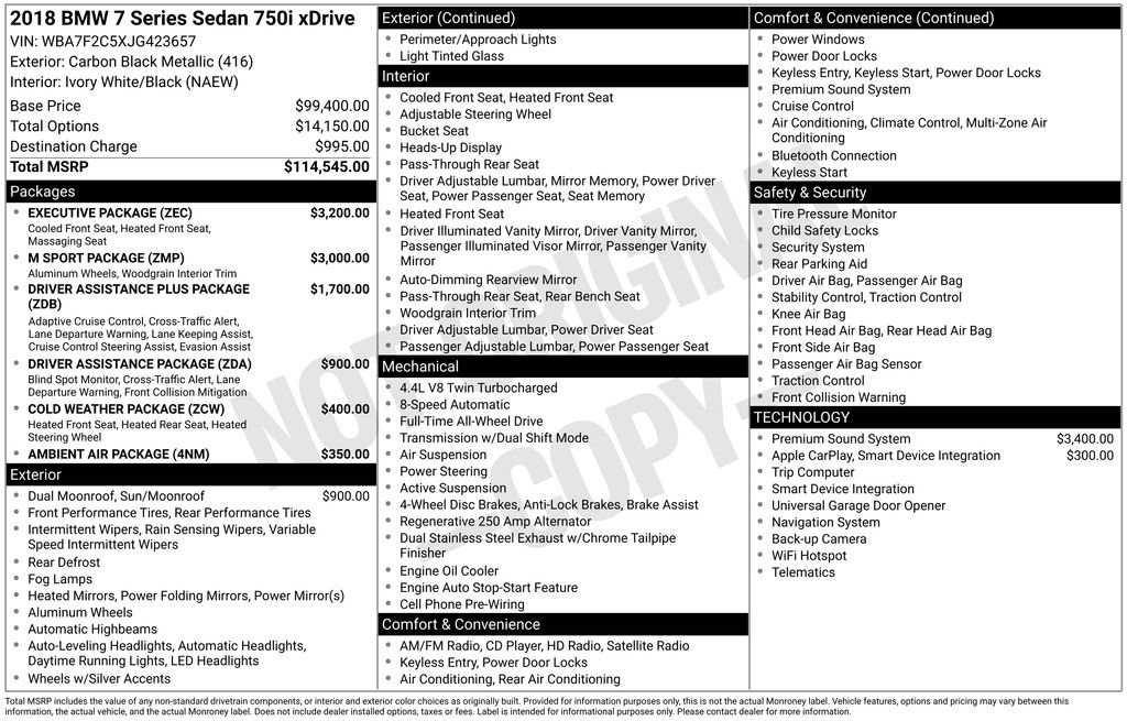 Used 2018 BMW 750i xDrive AWD/4WD image 26