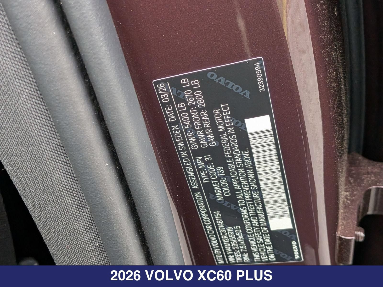 New 2026 Volvo XC60 B5 Plus w/ Protection Package Premier AWD/4WD image 30