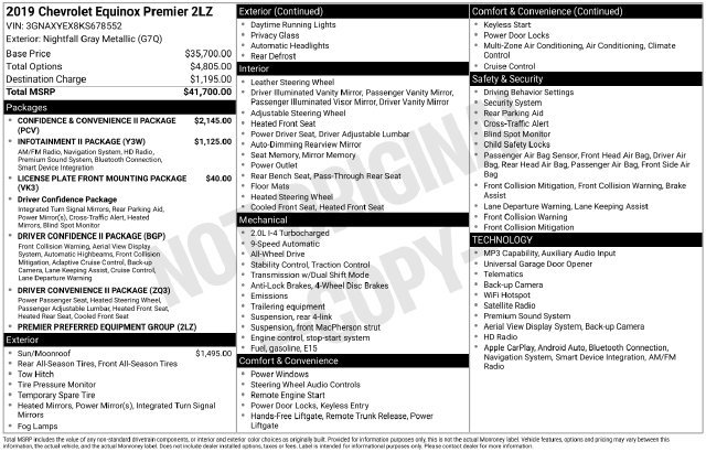 Used 2019 Chevrolet Equinox Premier AWD/4WD image 4